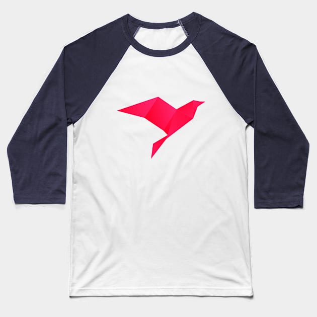 Origami bird Baseball T-Shirt by Purplehate